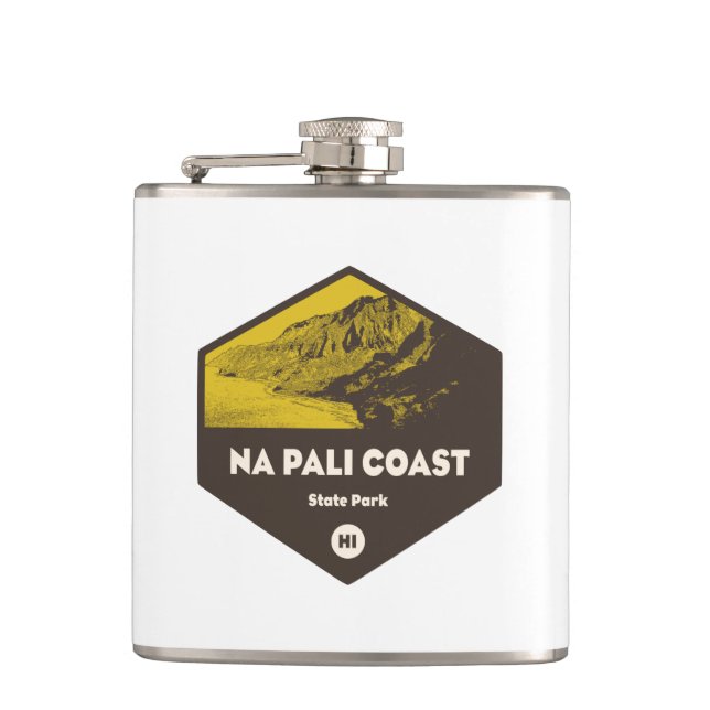 Nā Pali Coast State Park Hawaii Flask (Front)