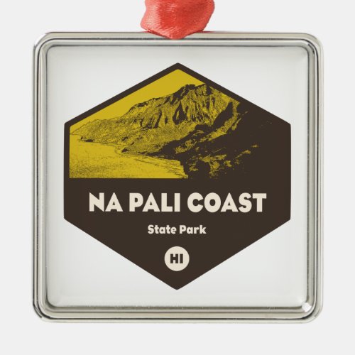 Nā Pali Coast State Park Hawaii Metal Ornament