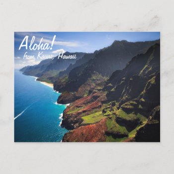 Na Pali Coastline On The Island Of Kauai  Hawaii Postcard by The_Edge_of_Light at Zazzle