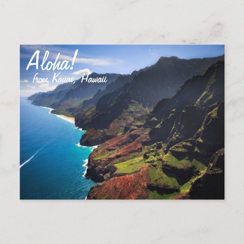 Na Pali Coastline on the Island of Kauai Hawaii Postcard