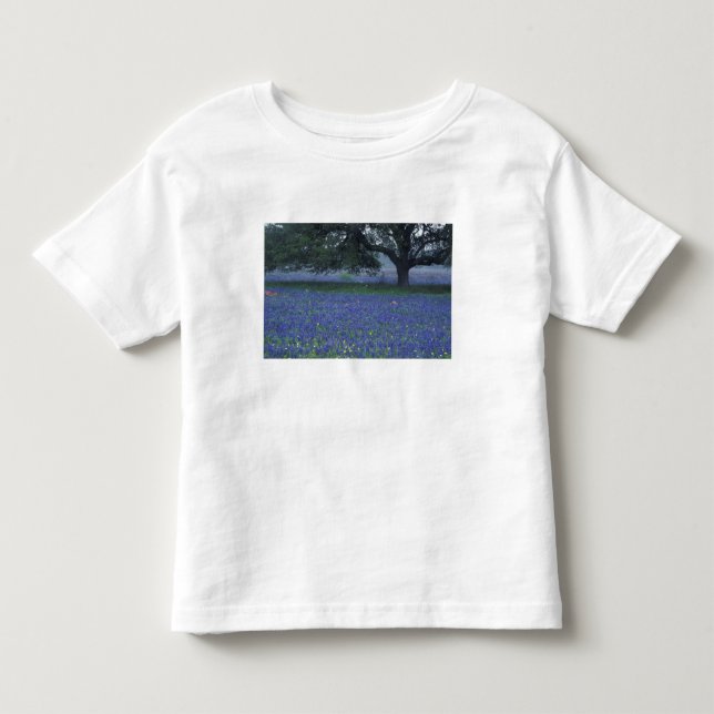 NA, Texas, Devine, Oak and blue bonnets Toddler T-shirt (Front)