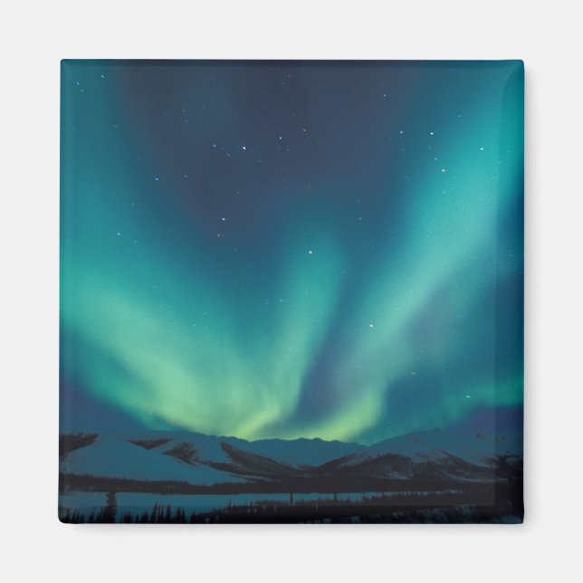NA, USA, Alaska, Brooks Range, Curtains of green Magnet (Front)