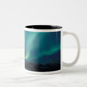 NA, USA, Alaska, Brooks Range, Curtains of green Two-Tone Coffee Mug
