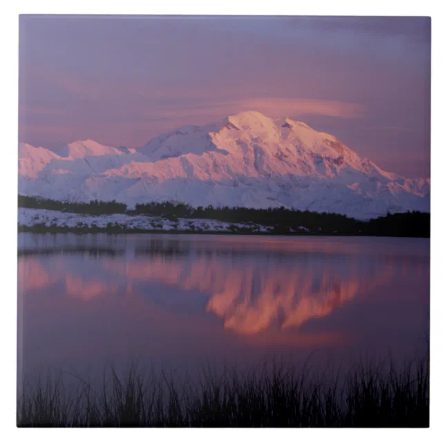 NA, USA, Alaska. Denali National Park. Mt Ceramic Tile | Zazzle