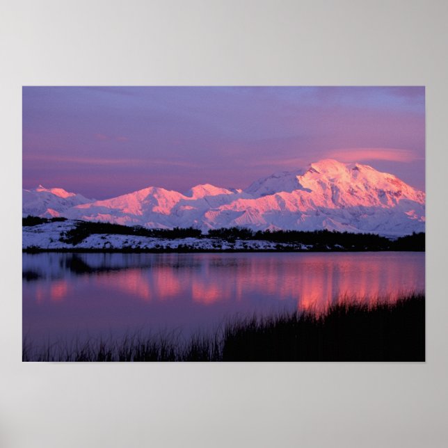 NA, USA, Alaska, Denali NP, Mt. McKinley, Poster (Front)