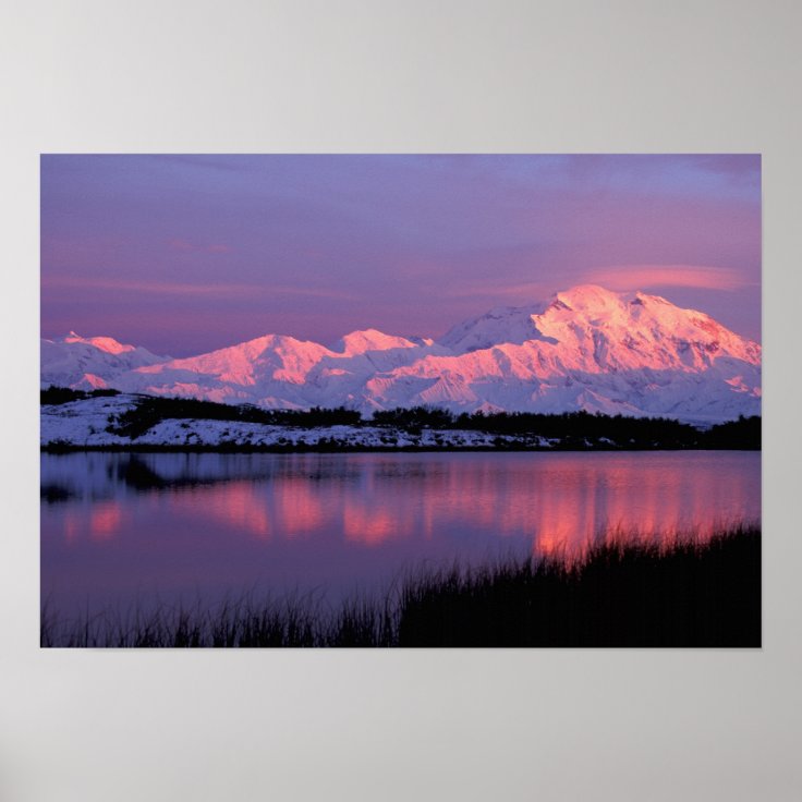 NA, USA, Alaska, Denali NP, Mt. McKinley, Poster | Zazzle