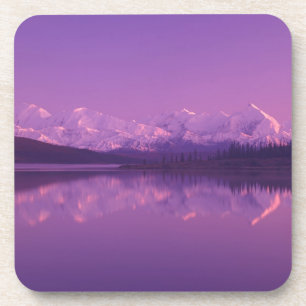 NA, USA, Alaska, Denali NP, Wonder Lake, Evening Drink Coaster
