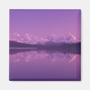 NA, USA, Alaska, Denali NP, Wonder Lake, Evening Magnet