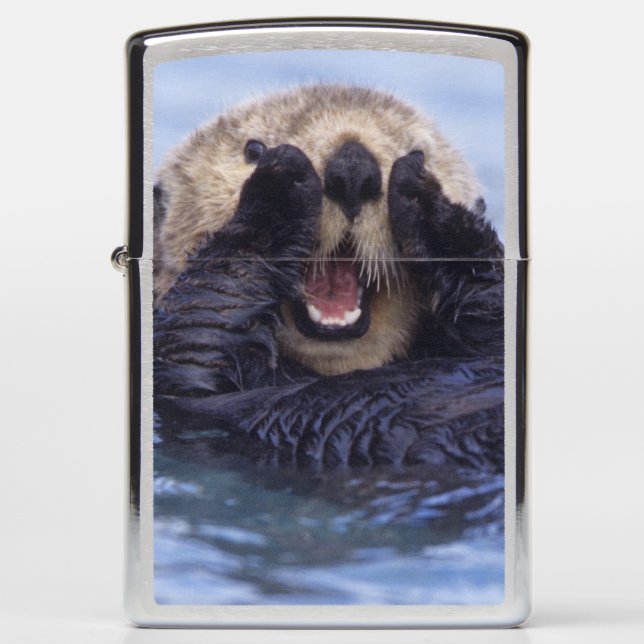 NA, USA, Alaska. Sea otters are the largest Zippo Lighter (Front)