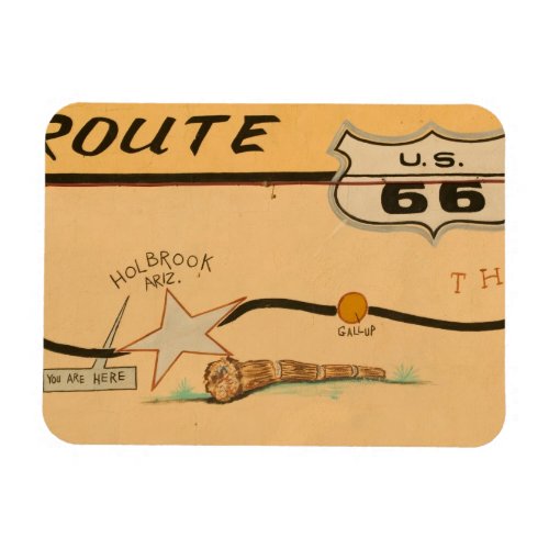 NA USA Arizona Holbrook Route 66 road mural Magnet