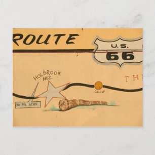 NA, USA, Arizona, Holbrook Route 66 road mural Postcard