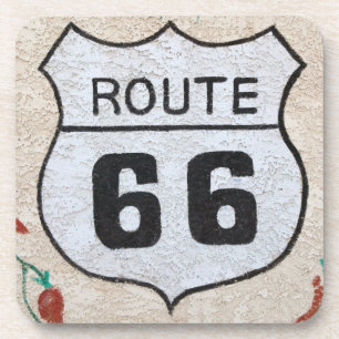 NA, USA, Arizona, Holbrook Route 66 street sign Drink Coaster