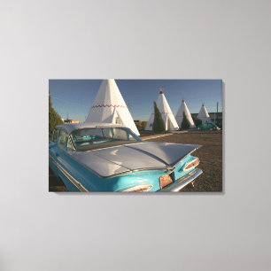 NA, USA, Arizona, Holbrook Route 66, Wigwam 2 Canvas Print