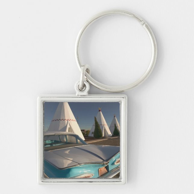 NA, USA, Arizona, Holbrook Route 66, Wigwam 2 Keychain (Front)