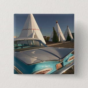 NA, USA, Arizona, Holbrook Route 66, Wigwam 2 Pinback Button