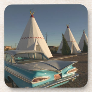 NA, USA, Arizona, Holbrook Route 66, Wigwam Beverage Coaster