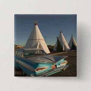 NA, USA, Arizona, Holbrook Route 66, Wigwam Pinback Button