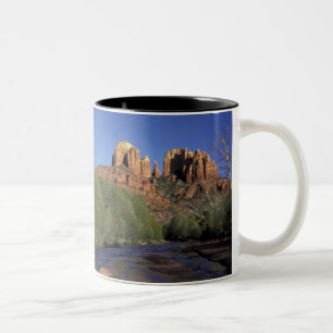 NA, USA, Arizona, Sedona. Cathedral Rock and Oak Two-Tone Coffee Mug