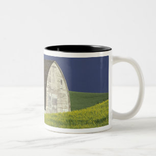 NA, USA, Idaho, south of Genesse, Canola field Two-Tone Coffee Mug