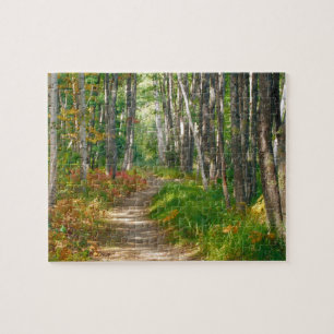 NA, USA, Maine. Jessup trail in Acadia National Jigsaw Puzzle