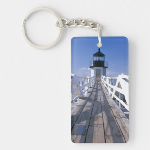 NA, USA, Maine, Port Clyde. Marshall Point 2 Keychain