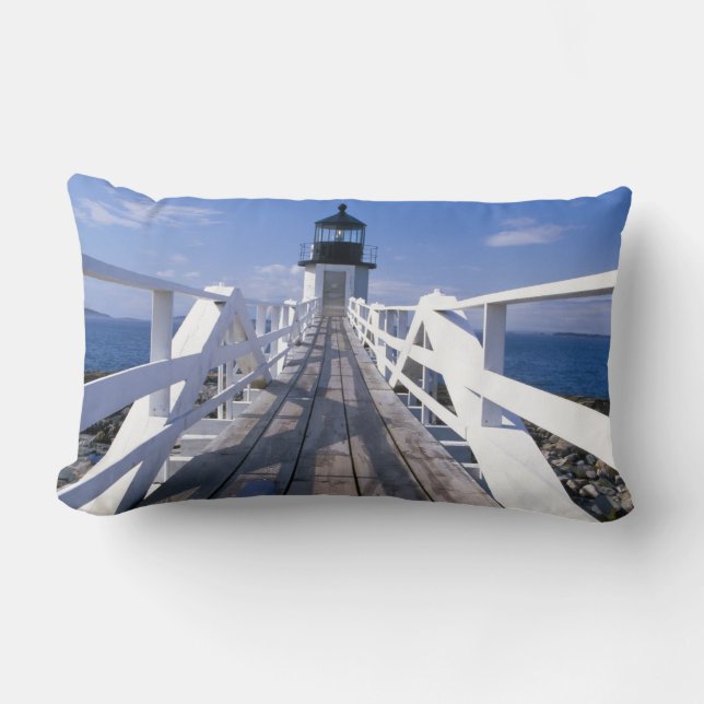 NA, USA, Maine, Port Clyde.  Marshall Point 2 Lumbar Pillow (Front)