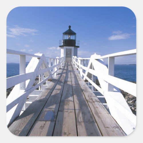 NA USA Maine Port Clyde  Marshall Point 2 Square Sticker