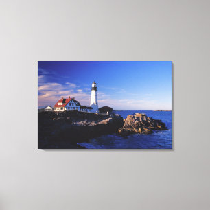 NA, USA, Maine. Portland Head lighthouse. Canvas Print