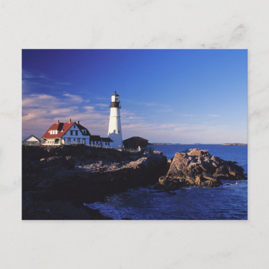 NA, USA, Maine. Portland Head lighthouse. Postcard | Zazzle.com