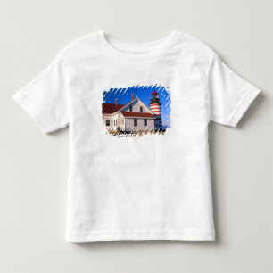 NA, USA, Maine.  West Quoddy lighthouse near Toddler T-shirt