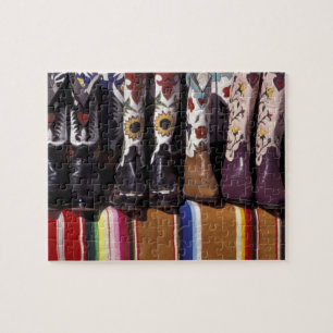 NA, USA, New Mexico, Santa Fe. Cowboy boots Jigsaw Puzzle