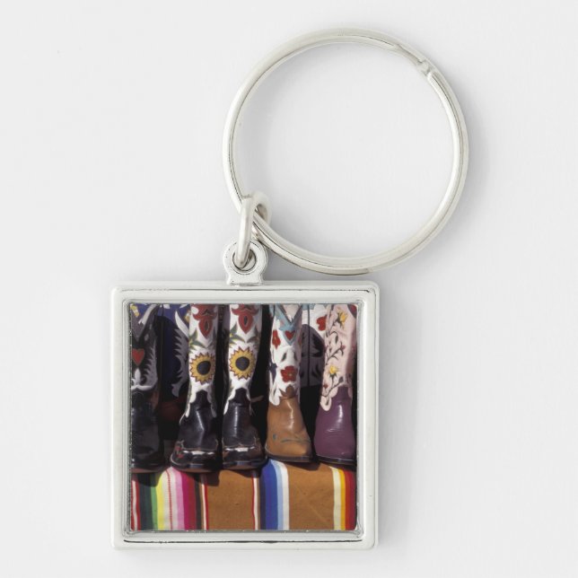 NA, USA, New Mexico, Santa Fe. Cowboy boots Keychain (Front)