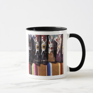 NA, USA, New Mexico, Santa Fe. Cowboy boots Mug