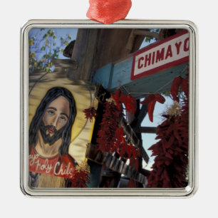 NA, USA, New Mexico, Santa Fe. Metal Ornament