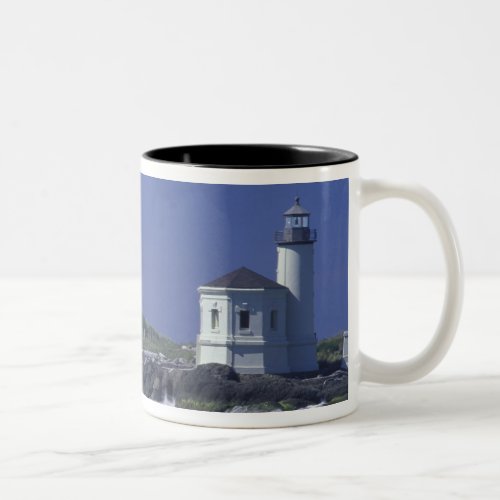 NA USA Oregon Bandon Coquille Lighthouse Two_Tone Coffee Mug
