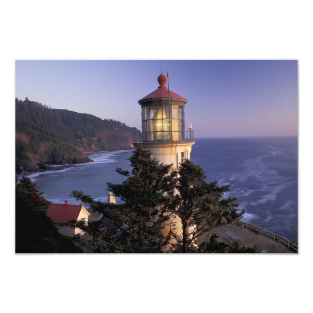 NA, USA, Oregon, Heceta Head Lighthouse, Photo Print (Front)