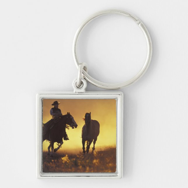 NA, USA, Oregon, Seneca, Ponderosa Ranch, Cowboy 3 Keychain (Front)