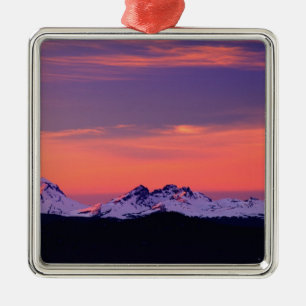 NA, USA, Oregon, The Three Sisters Mountains Metal Ornament