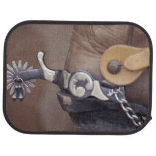 NA, USA, Texas, Lubbock Cowboy boot and spur Car Mat