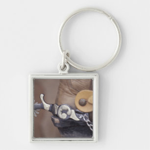 NA, USA, Texas, Lubbock Cowboy boot and spur Keychain