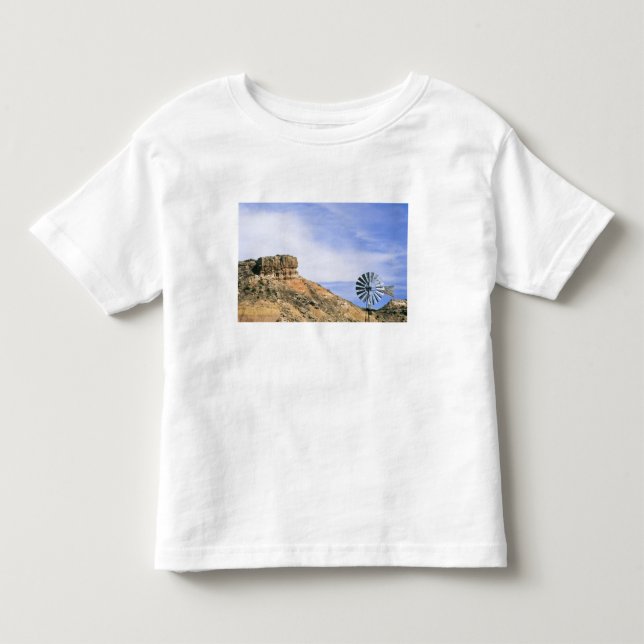 NA, USA, Texas Windmill and cliffs of Palo Duro Toddler T-shirt (Front)