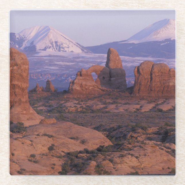 NA, USA, Utah, Arches National Park Glass Coaster (Front)