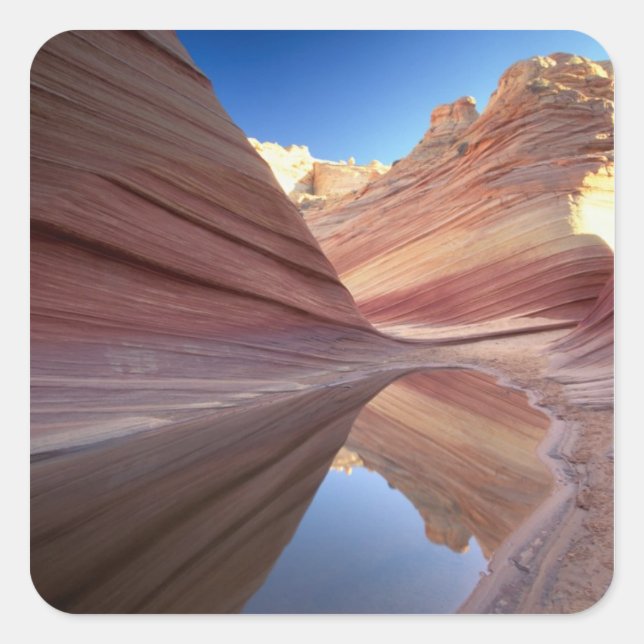 NA, USA, Utah, Vermillion Cliffs. Coyote Butte 2 Square Sticker (Front)