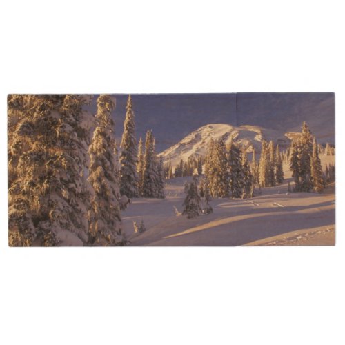 NA USA Washington Mt Rainier NP Snowshoe Wood Flash Drive