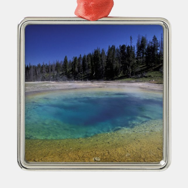 NA, USA, Wyoming, Yellowstone National Park. 2 Metal Ornament (Front)