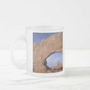 NA, Utah, Arches National Park. Double Arch Frosted Glass Coffee Mug