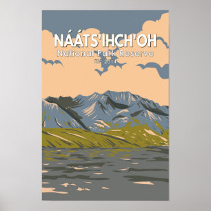 Naats'ihch'oh National Park Reserve Travel Vintage Poster