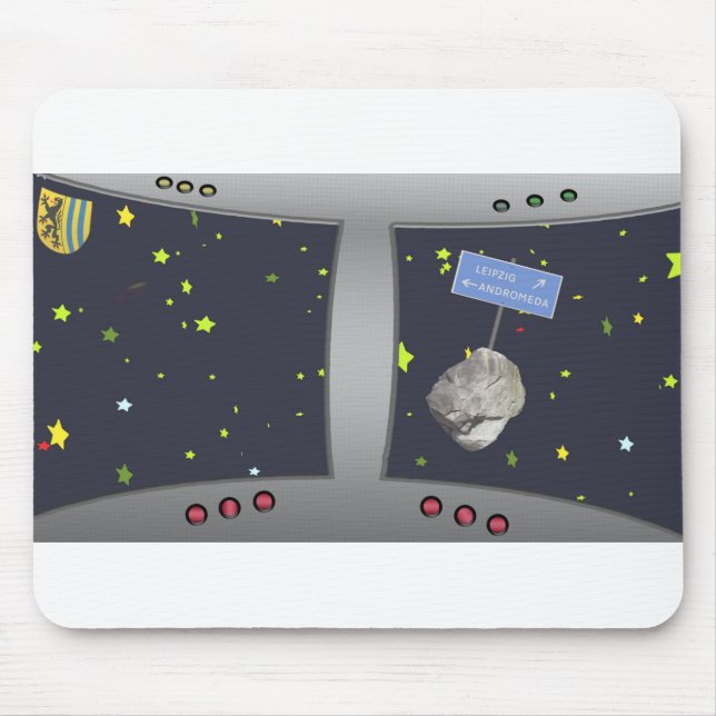 Nach Hause fliegen. Ein intergalaktischer Reisende Mouse Pad (Front)