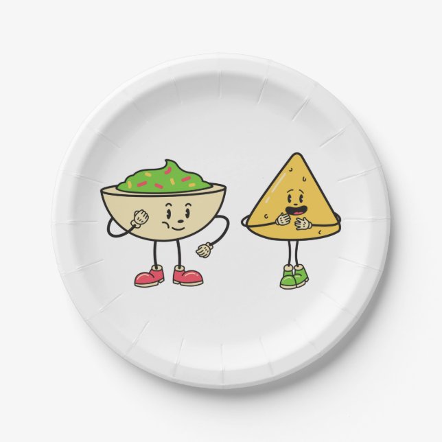 Nacho And Guacamole Paper Plates (Front)