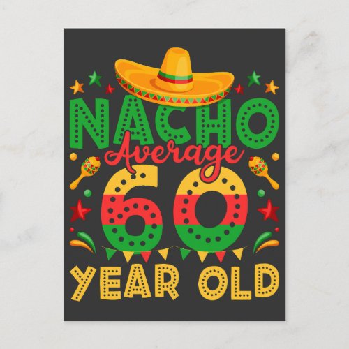 Nacho Average 60 Year Old Cinco de Mayo Postcard